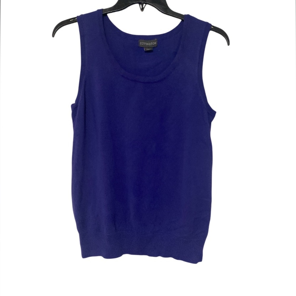 Covington Vintage Sweater Tee Short Sleeve Sleeveless Blouse - Size L